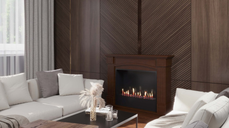 Биокамин в портале Firezo Boston Темный дуб